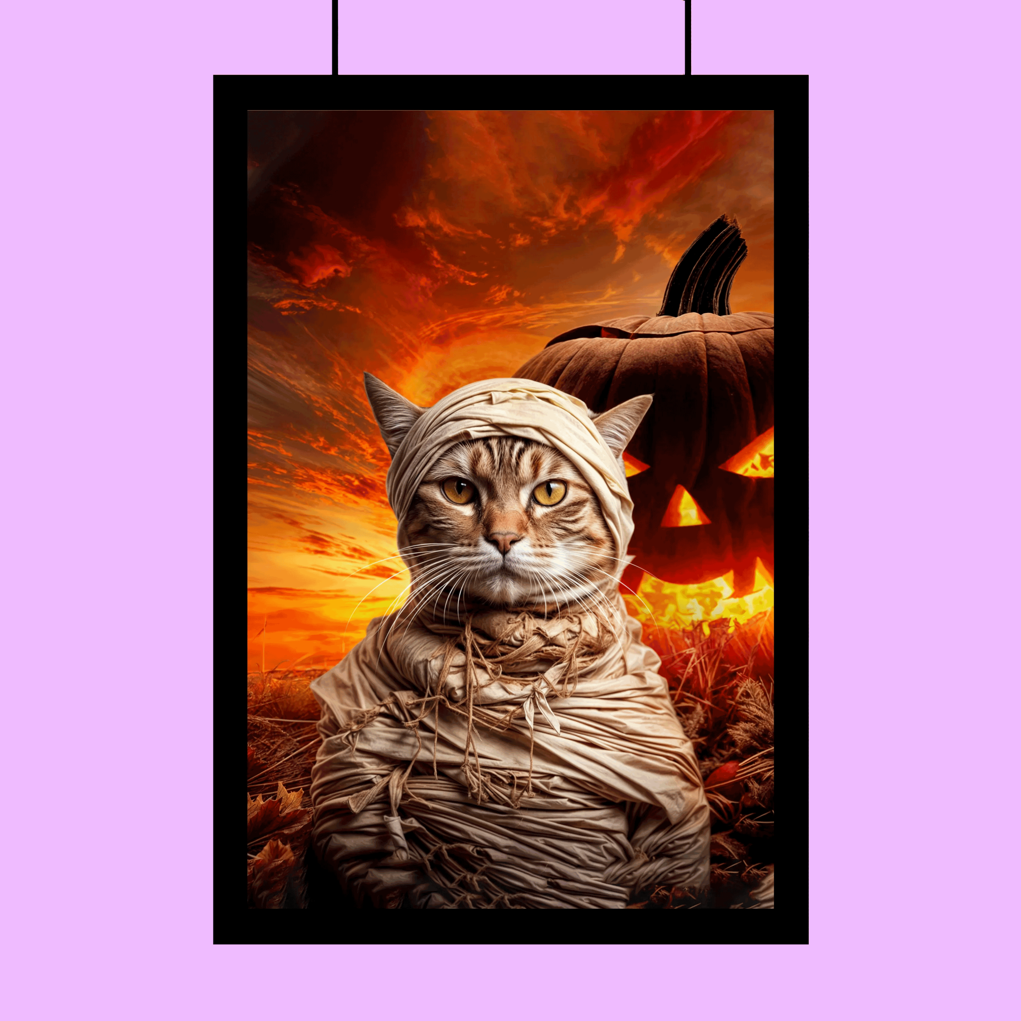 The Mummy Pet Halloween Portrait - Custom Pet Portrait
